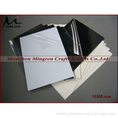 0.2MM-2.0MM Black and White Self Flush Mount Photo Book Album PVC Page